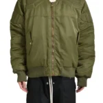 Satoshi Nakamoto Satin Ma1 Moto Jacket Grn