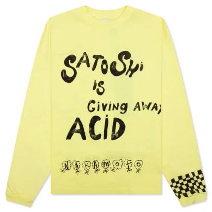 Satoshi Nakamoto Acid Longsleeve Acid Yellow
