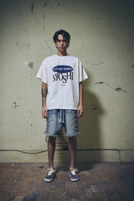 Satoshi Nakamoto Denim Moto Short