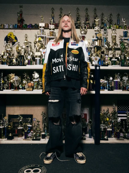 SATOSHI NAKAMOTO MOVIE STAR LEATHER JACKET