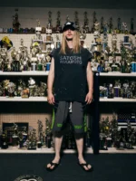 SATOSHI NAKAMOTO ROAD RASH TEE BLACK