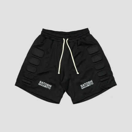 Satoshi Nakamoto Mesh Moto Shorts Black