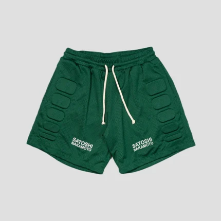 Satoshi Nakamoto Mesh Moto Shorts Green