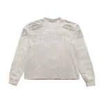 Satoshi Nakamoto Patchwork Collegiant Longsleeve Shirt Gray