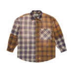 Satoshi Nakamoto Patchwork Logo Flannel Shirt Brown