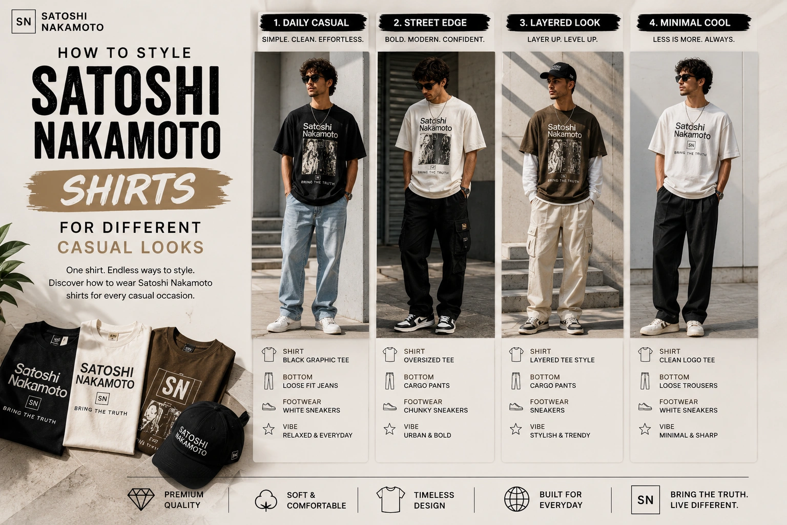 Best Satoshi Nakamoto Shirts to Add to a Modern Streetwear Wardrobe